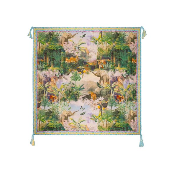 Johnny Was Rawi Janie Favorite Kimono Sleeve Tee Shirt Wild Animal Green Top NEW - Picture 7 of 10